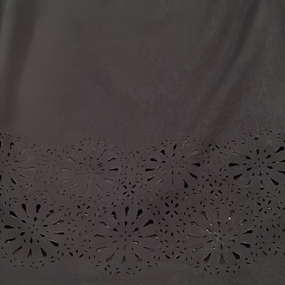 NWT Banana Republic Factory Sleeveless Laser Cut Floral Career Dress Black - Picture 7 of 15